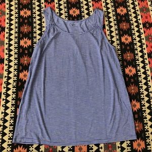 LOFT Blue Striped Tank Top